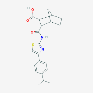 molecular formula C21H24N2O3S B443997 3-({[4-(4-Isopropylphenyl)-1,3-thiazol-2-yl]amino}carbonyl)bicyclo[2.2.1]heptane-2-carboxylic acid 
