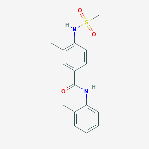 molecular formula C16H18N2O3S B4439977 3-methyl-N-(2-methylphenyl)-4-[(methylsulfonyl)amino]benzamide 