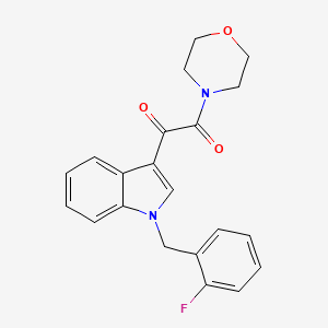 molecular formula C21H19FN2O3 B4439978 1-[1-(2-fluorobenzyl)-1H-indol-3-yl]-2-(4-morpholinyl)-2-oxoethanone 