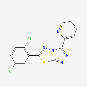 molecular formula C14H7Cl2N5S B4439979 6-(2,5-dichlorophenyl)-3-(2-pyridinyl)[1,2,4]triazolo[3,4-b][1,3,4]thiadiazole 