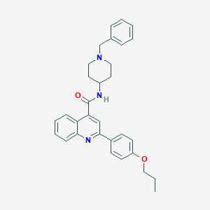 molecular formula C31H33N3O2 B443998 N-(1-benzylpiperidin-4-yl)-2-(4-propoxyphenyl)quinoline-4-carboxamide 