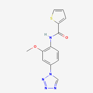 molecular formula C13H11N5O2S B4439995 N-[2-methoxy-4-(1H-tetrazol-1-yl)phenyl]-2-thiophenecarboxamide 