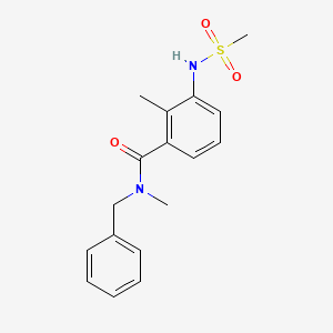 molecular formula C17H20N2O3S B4440002 N-benzyl-N,2-dimethyl-3-[(methylsulfonyl)amino]benzamide 
