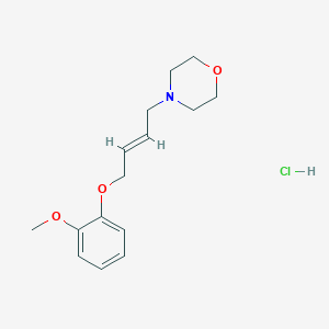 molecular formula C15H22ClNO3 B4440003 4-[4-(2-methoxyphenoxy)but-2-en-1-yl]morpholine hydrochloride 