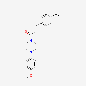 molecular formula C23H30N2O2 B4440005 1-[3-(4-isopropylphenyl)propanoyl]-4-(4-methoxyphenyl)piperazine 
