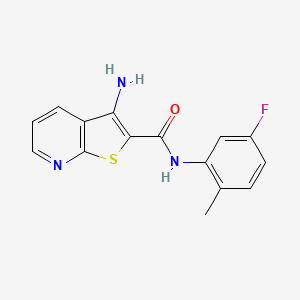 molecular formula C15H12FN3OS B4440011 3-amino-N-(5-fluoro-2-methylphenyl)thieno[2,3-b]pyridine-2-carboxamide 