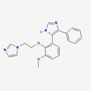 molecular formula C21H20N4O2 B4440022 5-{2-[2-(1H-imidazol-1-yl)ethoxy]-3-methoxyphenyl}-4-phenyl-1H-imidazole 