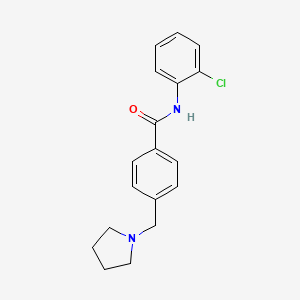molecular formula C18H19ClN2O B4440028 N-(2-chlorophenyl)-4-(1-pyrrolidinylmethyl)benzamide 