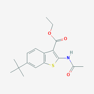 molecular formula C17H21NO3S B444003 Ethyl 2-(acetylamino)-6-tert-butyl-1-benzothiophene-3-carboxylate 