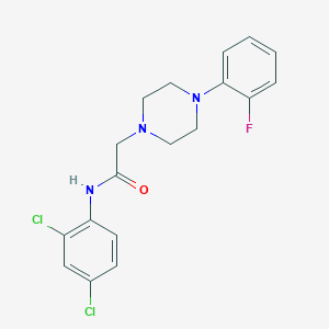 molecular formula C18H18Cl2FN3O B4440044 N-(2,4-dichlorophenyl)-2-[4-(2-fluorophenyl)-1-piperazinyl]acetamide 