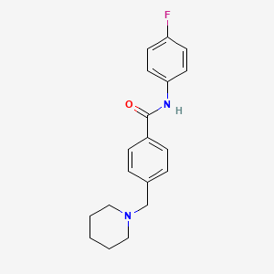 molecular formula C19H21FN2O B4440057 N-(4-fluorophenyl)-4-(1-piperidinylmethyl)benzamide 