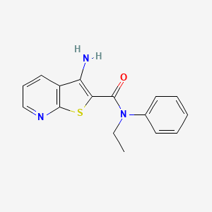 molecular formula C16H15N3OS B4440065 3-amino-N-ethyl-N-phenylthieno[2,3-b]pyridine-2-carboxamide 