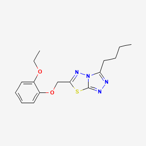 molecular formula C16H20N4O2S B4440068 3-butyl-6-[(2-ethoxyphenoxy)methyl][1,2,4]triazolo[3,4-b][1,3,4]thiadiazole 