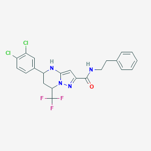 5-(3,4-dichlorophenyl)-N-(2-phenylethyl)-7-(trifluoromethyl)-4,5,6,7-tetrahydropyrazolo[1,5-a]pyrimidine-2-carboxamide