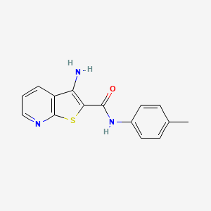 molecular formula C15H13N3OS B4440079 3-amino-N-(4-methylphenyl)thieno[2,3-b]pyridine-2-carboxamide 