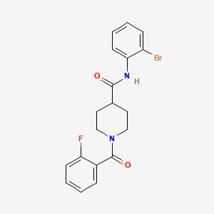 molecular formula C19H18BrFN2O2 B4440080 N-(2-bromophenyl)-1-(2-fluorobenzoyl)-4-piperidinecarboxamide 