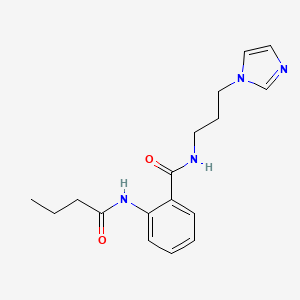 molecular formula C17H22N4O2 B4440092 2-(butyrylamino)-N-[3-(1H-imidazol-1-yl)propyl]benzamide 