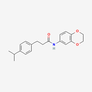molecular formula C20H23NO3 B4440096 N-(2,3-dihydro-1,4-benzodioxin-6-yl)-3-(4-isopropylphenyl)propanamide 