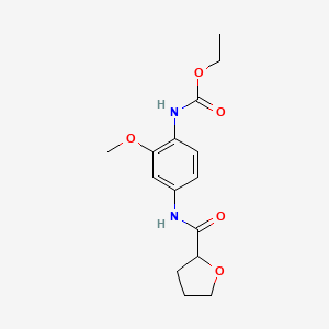 molecular formula C15H20N2O5 B4440098 ethyl {2-methoxy-4-[(tetrahydro-2-furanylcarbonyl)amino]phenyl}carbamate 