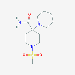 molecular formula C12H23N3O3S B4440107 1'-(methylsulfonyl)-1,4'-bipiperidine-4'-carboxamide 