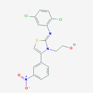 molecular formula C17H13Cl2N3O3S B444012 2-(2-[(2,5-dichlorophenyl)imino]-4-{3-nitrophenyl}-1,3-thiazol-3(2H)-yl)ethanol 