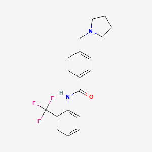 molecular formula C19H19F3N2O B4440124 4-(pyrrolidin-1-ylmethyl)-N-[2-(trifluoromethyl)phenyl]benzamide 