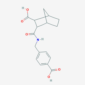 molecular formula C17H19NO5 B444014 3-[(4-Carboxybenzyl)carbamoyl]bicyclo[2.2.1]heptane-2-carboxylic acid 