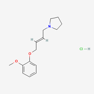 molecular formula C15H22ClNO2 B4440145 1-[4-(2-methoxyphenoxy)but-2-en-1-yl]pyrrolidine hydrochloride 