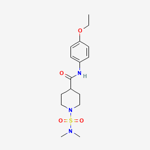molecular formula C16H25N3O4S B4440153 1-[(dimethylamino)sulfonyl]-N-(4-ethoxyphenyl)-4-piperidinecarboxamide 