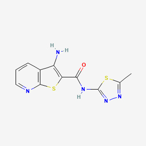 molecular formula C11H9N5OS2 B4440184 3-amino-N-(5-methyl-1,3,4-thiadiazol-2-yl)thieno[2,3-b]pyridine-2-carboxamide 