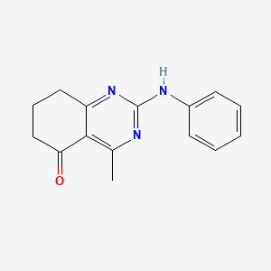 molecular formula C15H15N3O B4440186 2-anilino-4-methyl-7,8-dihydro-5(6H)-quinazolinone 