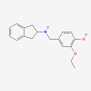 molecular formula C18H21NO2 B4440189 4-[(2,3-dihydro-1H-inden-2-ylamino)methyl]-2-ethoxyphenol 
