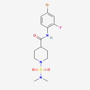 molecular formula C14H19BrFN3O3S B4440198 N-(4-bromo-2-fluorophenyl)-1-[(dimethylamino)sulfonyl]-4-piperidinecarboxamide 