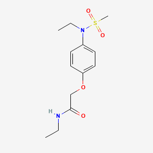 molecular formula C13H20N2O4S B4440202 N-ethyl-2-{4-[ethyl(methylsulfonyl)amino]phenoxy}acetamide 