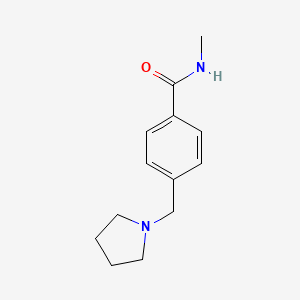 molecular formula C13H18N2O B4440219 N-methyl-4-(1-pyrrolidinylmethyl)benzamide 