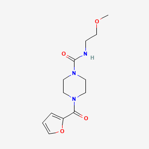 molecular formula C13H19N3O4 B4440223 4-(2-furoyl)-N-(2-methoxyethyl)-1-piperazinecarboxamide 
