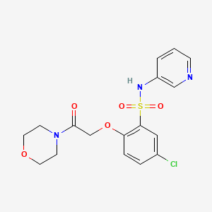 molecular formula C17H18ClN3O5S B4440225 5-chloro-2-[2-(4-morpholinyl)-2-oxoethoxy]-N-3-pyridinylbenzenesulfonamide 