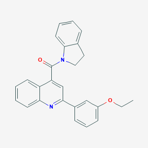 molecular formula C26H22N2O2 B444023 2,3-dihydro-1H-indol-1-yl[2-(3-ethoxyphenyl)quinolin-4-yl]methanone 