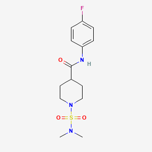molecular formula C14H20FN3O3S B4440238 1-[(dimethylamino)sulfonyl]-N-(4-fluorophenyl)-4-piperidinecarboxamide 