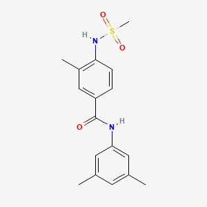 molecular formula C17H20N2O3S B4440256 N-(3,5-dimethylphenyl)-3-methyl-4-[(methylsulfonyl)amino]benzamide 