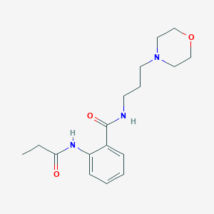 molecular formula C17H25N3O3 B4440272 N-[3-(4-morpholinyl)propyl]-2-(propionylamino)benzamide 