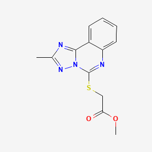 molecular formula C13H12N4O2S B4440295 methyl [(2-methyl[1,2,4]triazolo[1,5-c]quinazolin-5-yl)thio]acetate 