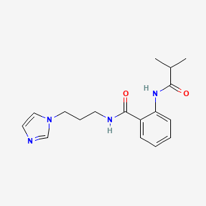 molecular formula C17H22N4O2 B4440299 N-[3-(1H-imidazol-1-yl)propyl]-2-(isobutyrylamino)benzamide 