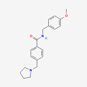 molecular formula C20H24N2O2 B4440337 N-(4-methoxybenzyl)-4-(1-pyrrolidinylmethyl)benzamide 