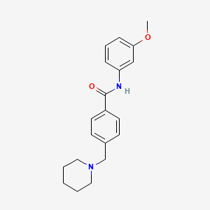 molecular formula C20H24N2O2 B4440368 N-(3-methoxyphenyl)-4-(1-piperidinylmethyl)benzamide 