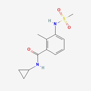 molecular formula C12H16N2O3S B4440374 N-cyclopropyl-2-methyl-3-[(methylsulfonyl)amino]benzamide 