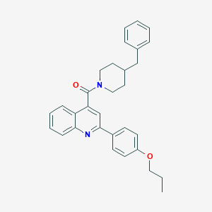 molecular formula C31H32N2O2 B444038 4-[(4-Benzyl-1-piperidinyl)carbonyl]-2-(4-propoxyphenyl)quinoline 
