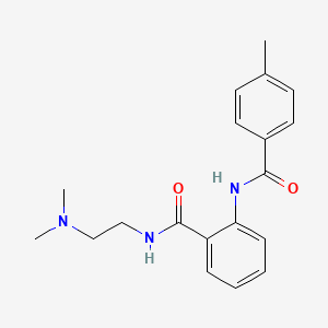 molecular formula C19H23N3O2 B4440409 N-[2-(dimethylamino)ethyl]-2-[(4-methylbenzoyl)amino]benzamide 