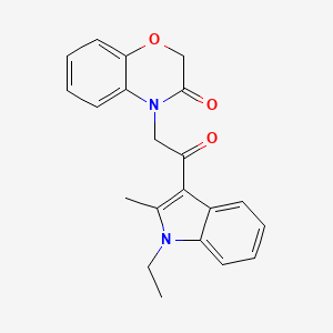 molecular formula C21H20N2O3 B4440435 4-[2-(1-ethyl-2-methyl-1H-indol-3-yl)-2-oxoethyl]-2H-1,4-benzoxazin-3(4H)-one 