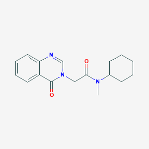 molecular formula C17H21N3O2 B4440458 N-cyclohexyl-N-methyl-2-(4-oxo-3(4H)-quinazolinyl)acetamide 